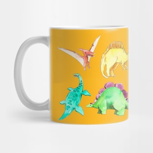 Dinosaur Watercolor Hand Drawn Mug